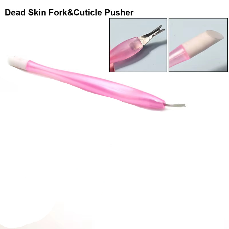 1 Set Manicure Polishing Nail Suit Nail File Buffer Block Grinding Strip Cuticle Pusher Steel Pushing Away Dead Skin Clean Brush